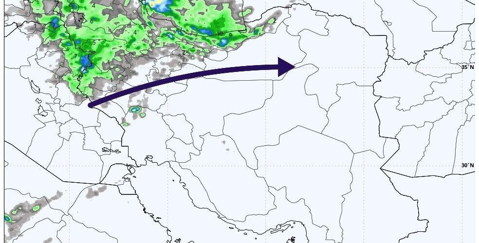 سامانه فعلی آخرین موج بارش‌ها است؛ ۷ استان بدون حتی یک میلی‌متر بارش