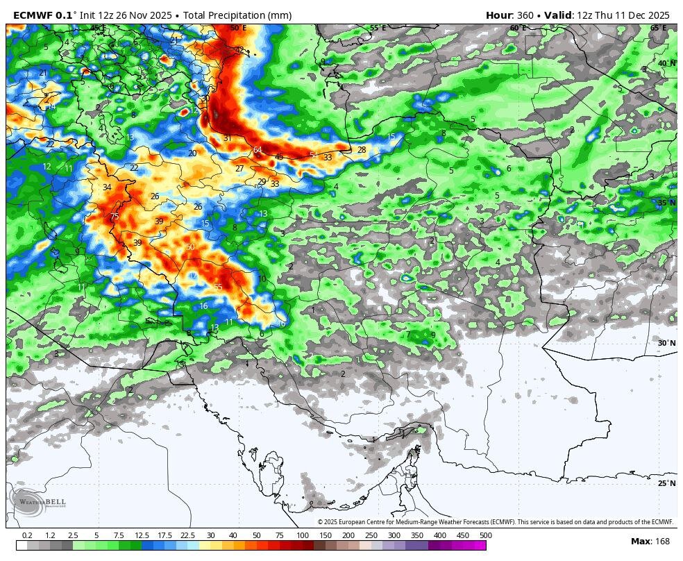 هشدار بی‌هنجاری سرما در نیمه جنوبی کشور؛ بارش‌های ۲ روزه در سواحل خزر