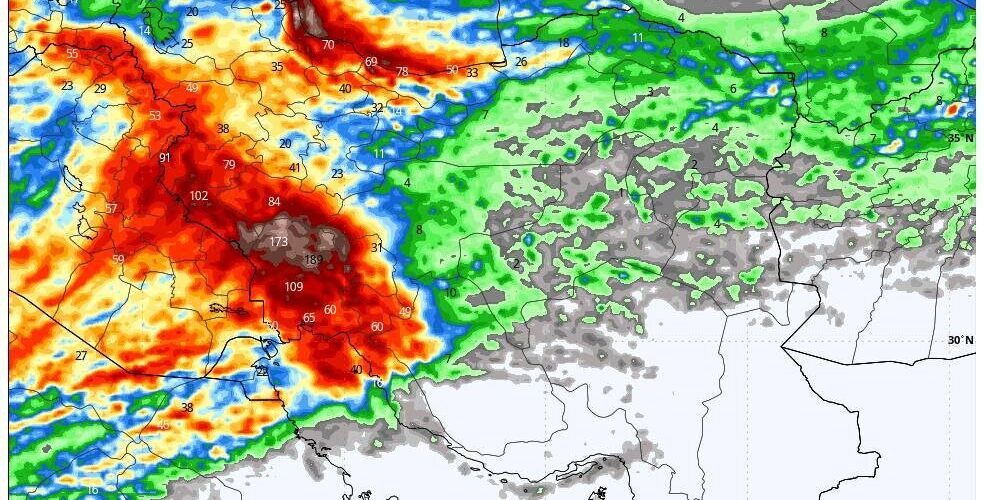 آغاز فعالیت سامانه بارش‌های سنگین از فردا؛ کاهش محسوس دما از سه‌شنبه