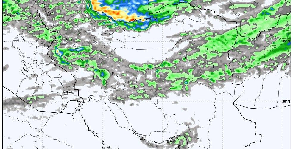 فعالیت دو سامانه بارشی در ۱۵ استان کشور؛ هشدار نسبت به بارش‌های سنگین