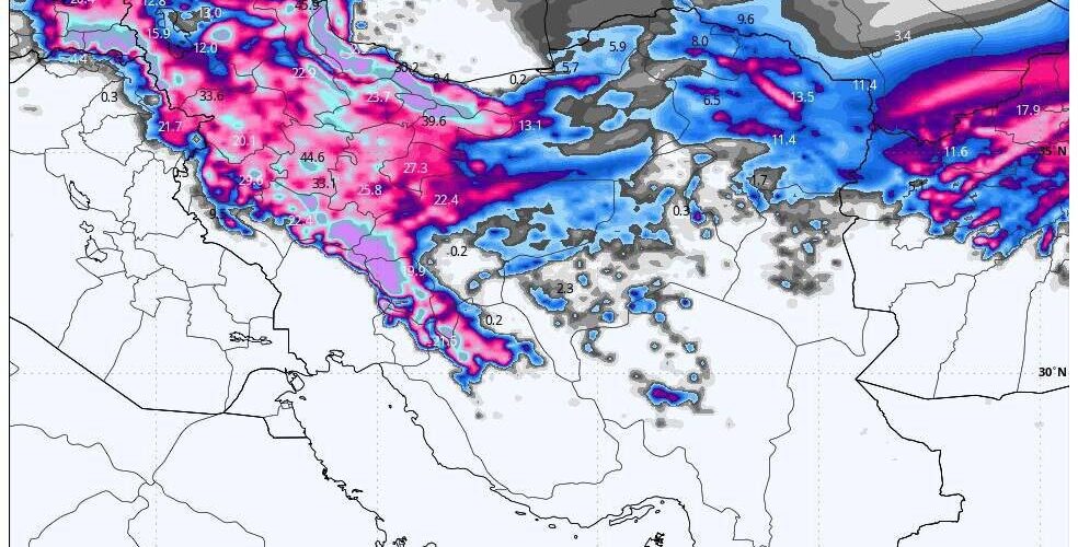 آغاز بارش‌های سنگین تا ساعاتی دیگر؛ ورود دو سامانه بارشی پیاپی به کشور