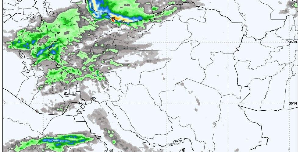 ورود سامانه بارشی جدید به کشور از روز شنبه؛ اوج بارش‌ها در ۹ استان