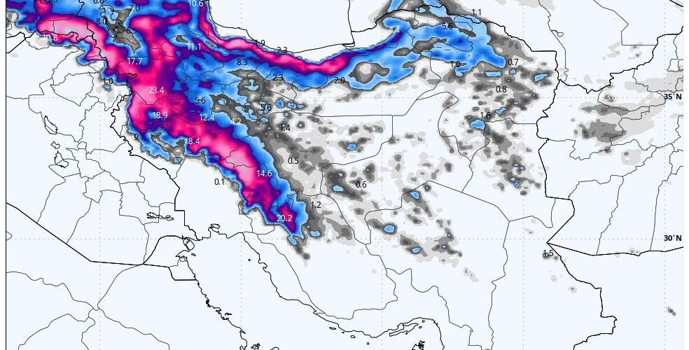 ورود سامانه بارشی جدید به کشور از هفته آینده؛ نفوذ هوای سرد به خوزستان